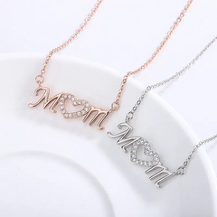 Mother'S Day Fashion Women'S Diamond Heart Sterling Silver Necklace