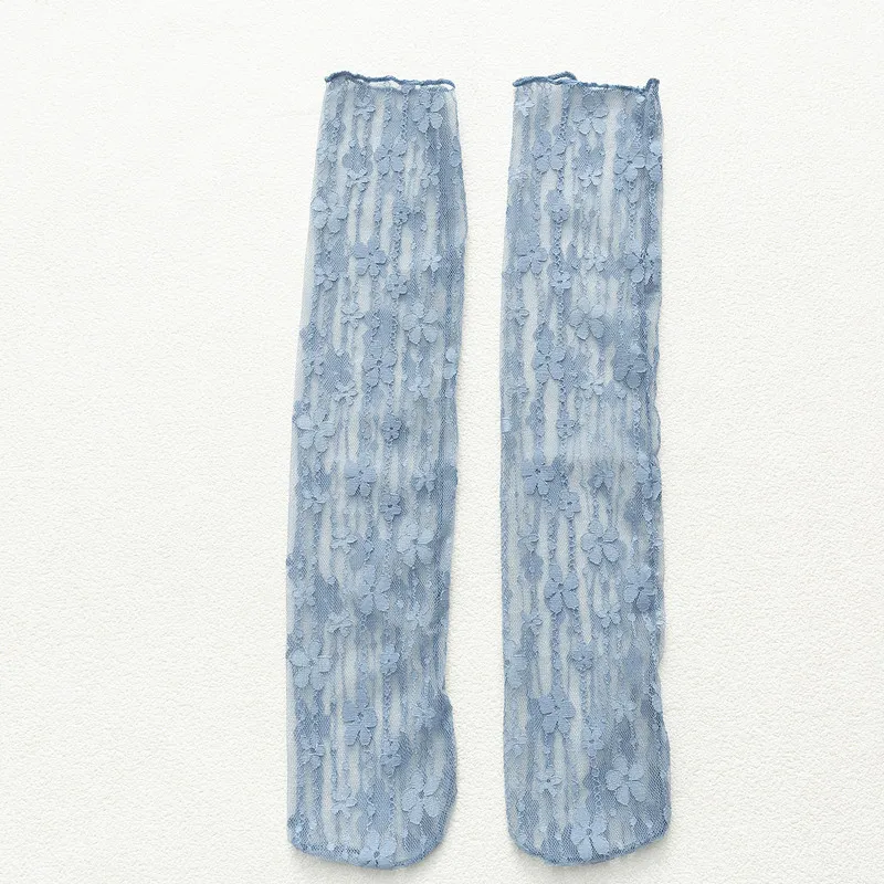 Women Fashion Vintage Lace Floret Spring And Summer Thin Hollow Mesh Socks