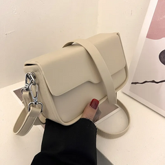 Women Casual Design Solid Color Large Capacity Square Shoulder Handle Bag
