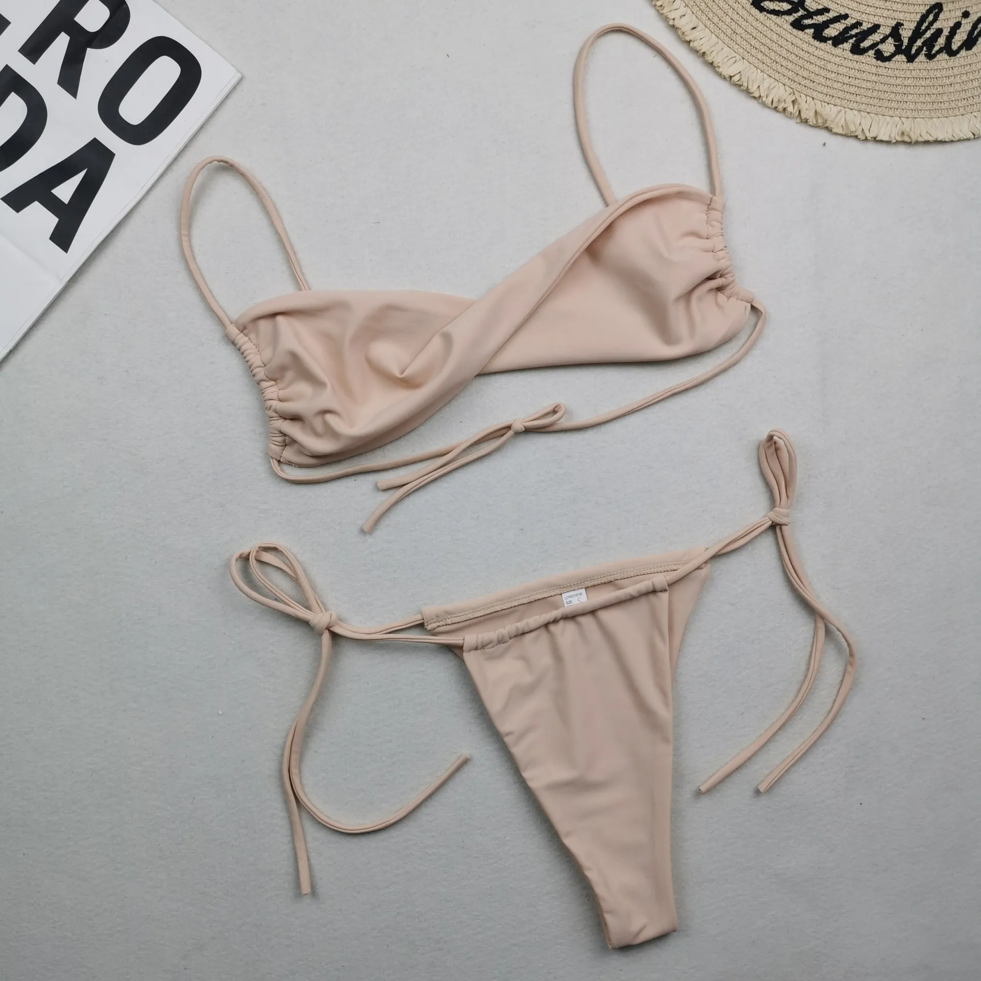Women'S Sexy Solid Color Bikini Swimwear