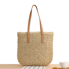 Women Fashion Straw Vacation Woven Handwoven Shoulder Bag