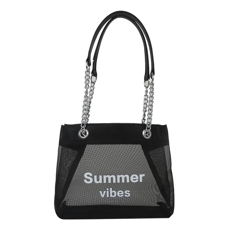 Women Fashion Personalized Mesh Beach Shoulder Bag