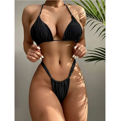 Women'S Sexy Basic Solid Color Bikini Swimwear
