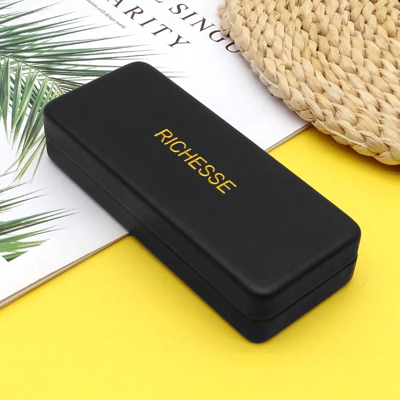 Fashion Casual Creative Storage Solid Color Letter PU Protection Glasses Case