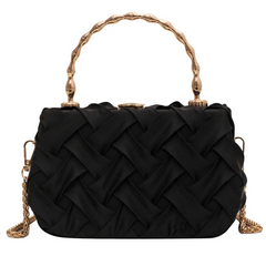 Fashionable Woven Personality Solid Color Shoulder Bag