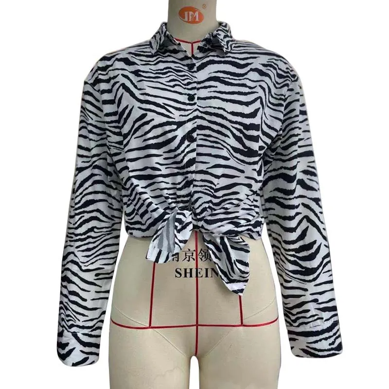 Women Edgy Single-Breasted Long Sleeves Lapel Tie Dye Printed Blouse