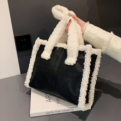 Women Fashion Lambswool Tote Bag