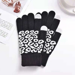 Fashion Leopard Pattern Touch Screen Design Gloves