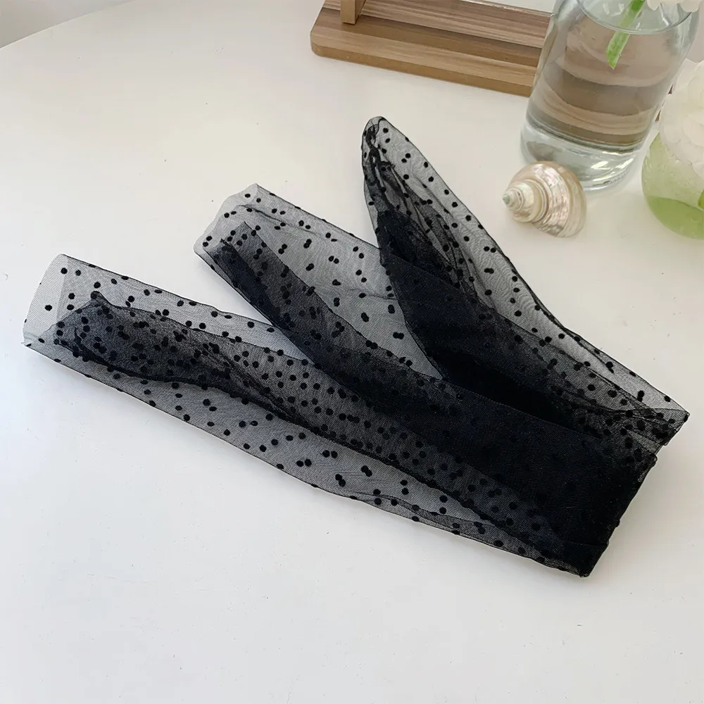 Women Fashion Transparent Mesh Dot Stacked Socks