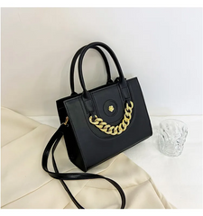 Women'S Fashion Solid Color Chain Decorative Handbag