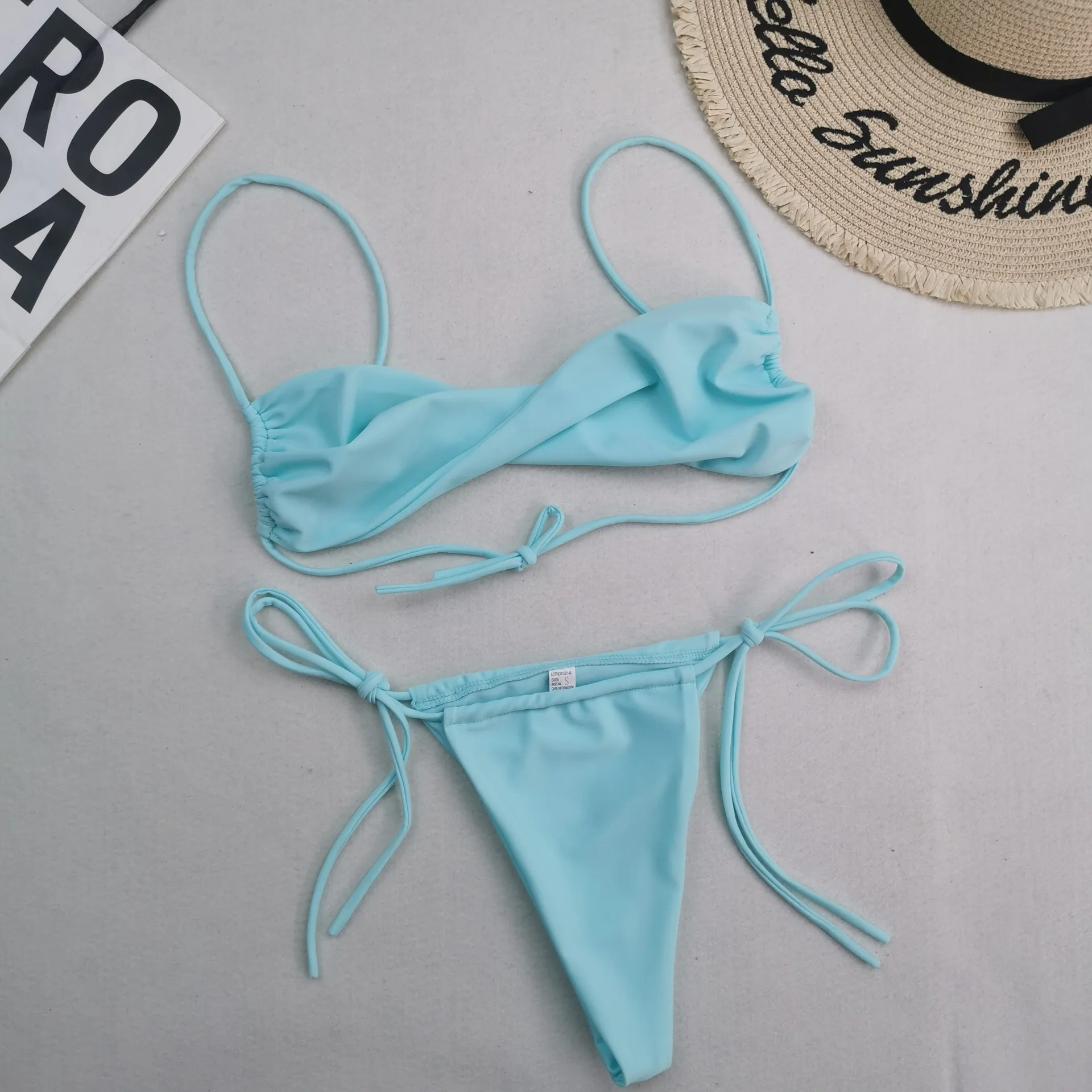 Women'S Sexy Solid Color Bikini Swimwear