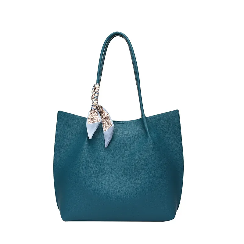 Women'S Fashion Large-Capacity Pu Leather Commuter Large-Capacity Portable Shoulder Bag