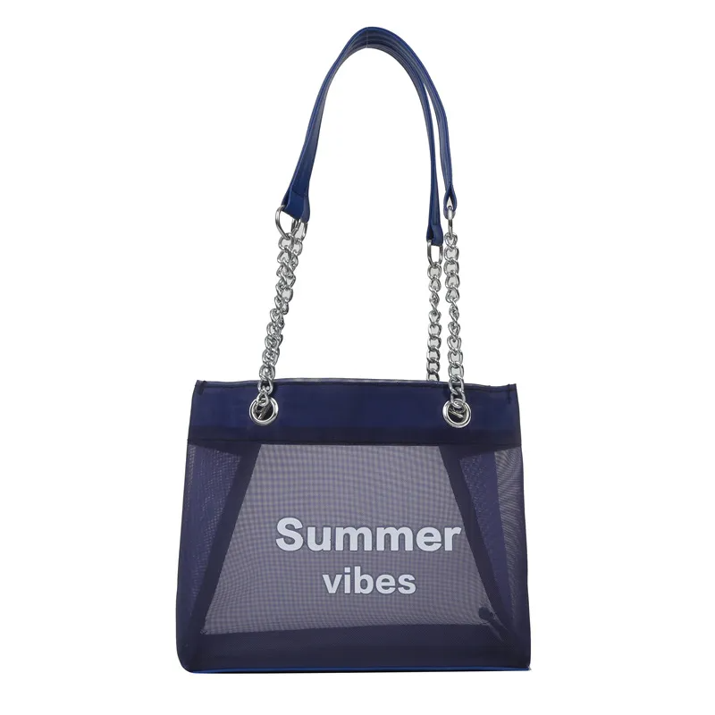 Women Fashion Personalized Mesh Beach Shoulder Bag