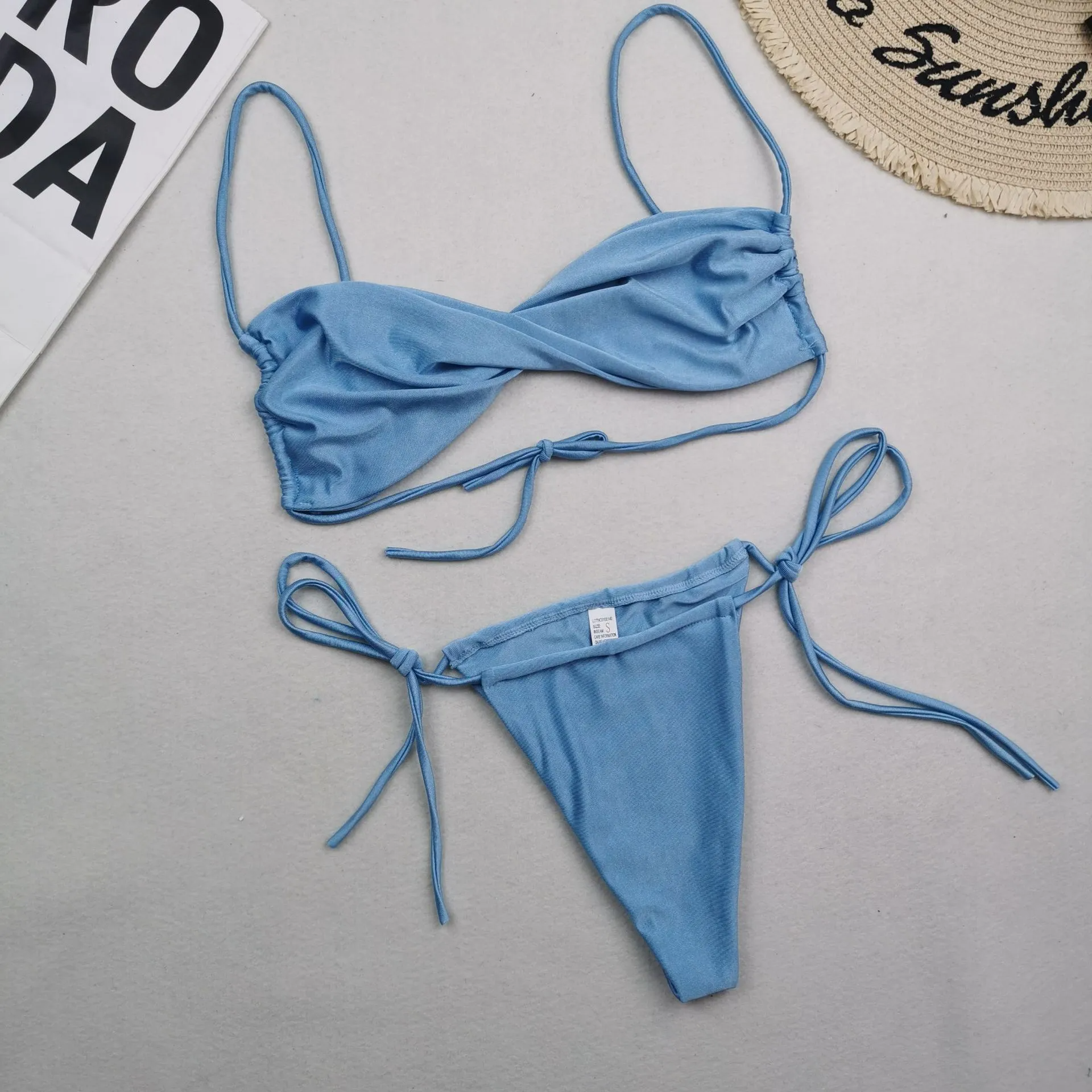Women'S Sexy Solid Color Bikini Swimwear