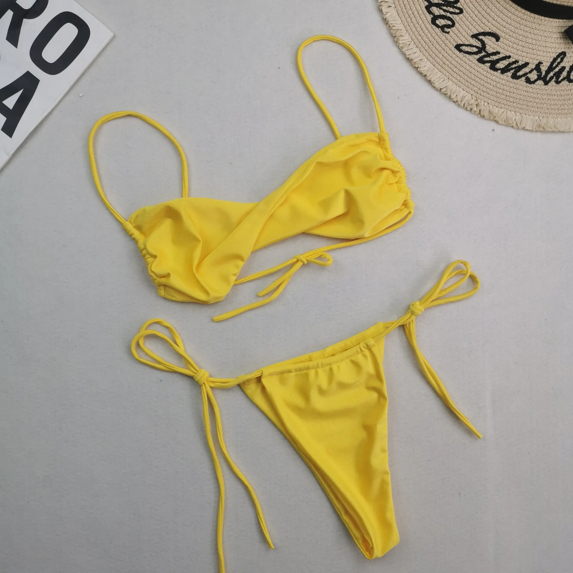 Women'S Sexy Solid Color Bikini Swimwear