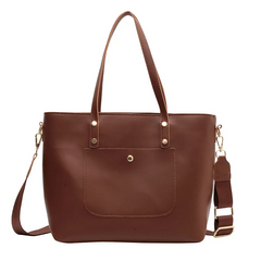 Women'S Fashion Large-Capacity Pu Leather Large-Capacity Shoulder Bag