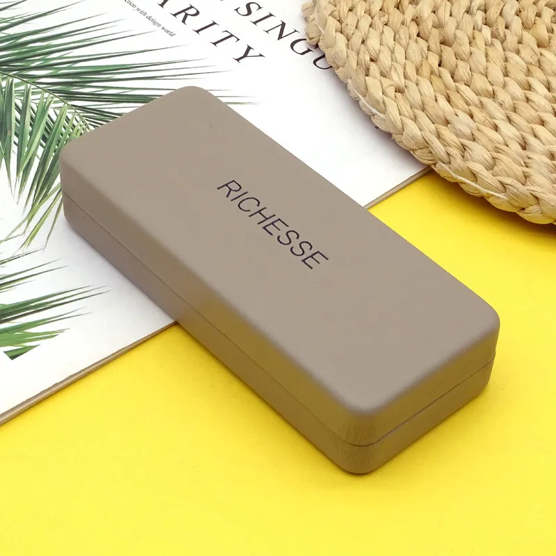 Fashion Casual Creative Storage Solid Color Letter PU Protection Glasses Case