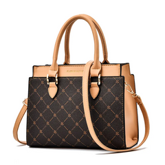 Women Casual Design Plaid Pattern Large Capacity Shoulder Handle Bag
