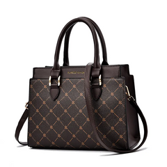 Women Casual Design Plaid Pattern Large Capacity Shoulder Handle Bag
