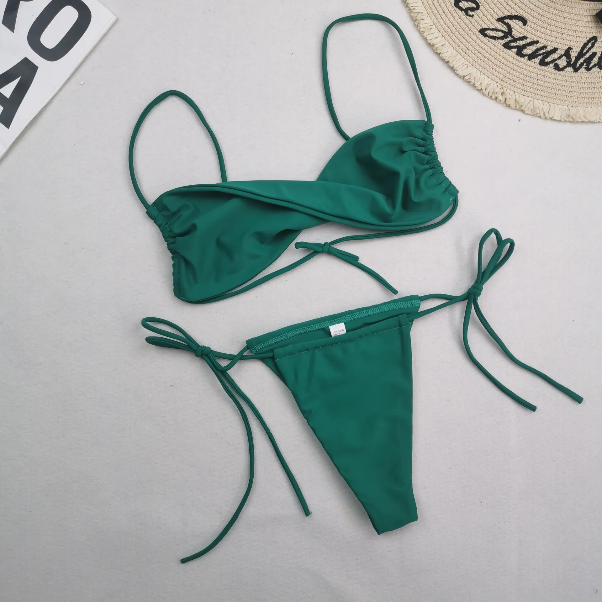 Women'S Sexy Solid Color Bikini Swimwear