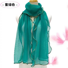 Solid Color Fashion Women Curled Ruffled Stretch Women Scarf
