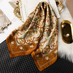 Imitation Silk Women 70 Small Square Scarf