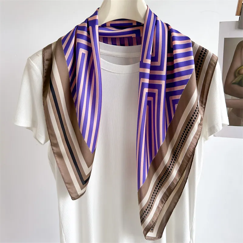 Imitation Silk 70x 70cm Simple Fashion Women Square Scarf
