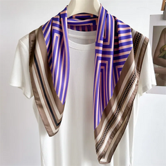 Imitation Silk 70x 70cm Simple Fashion Women Square Scarf