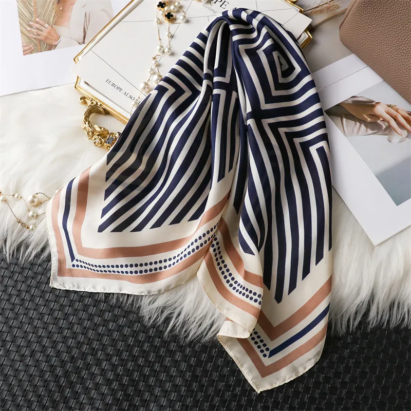 Imitation Silk 70x 70cm Simple Fashion Women Square Scarf