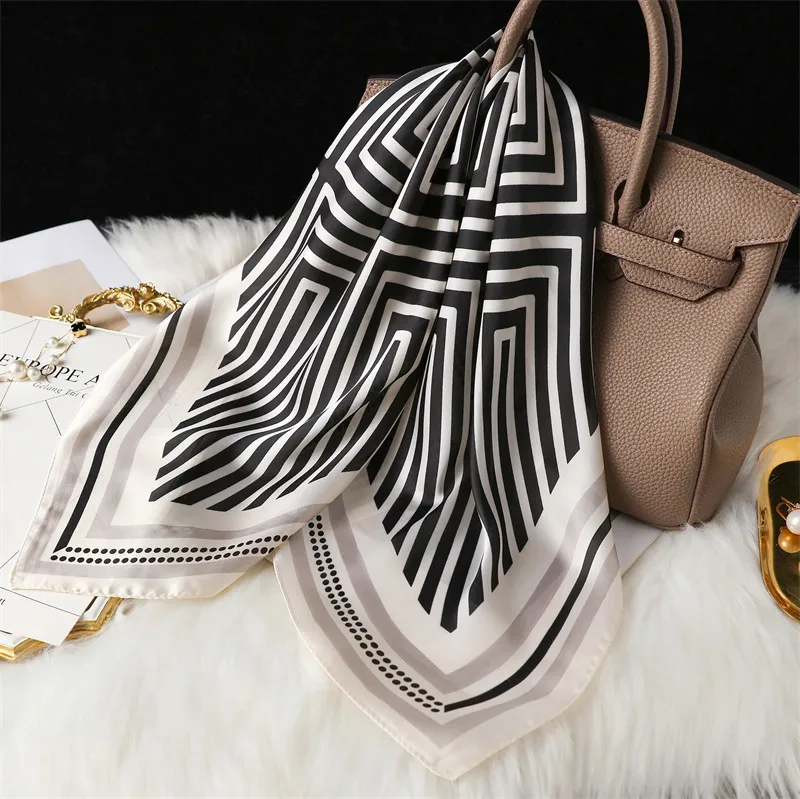 Imitation Silk 70x 70cm Simple Fashion Women Square Scarf