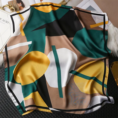 Geometric Color Matching Imitation Silk 70 Small Square