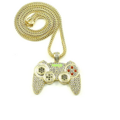 Men Hip-Hop Jewelry Unique Xbox Pendant Chain Necklace