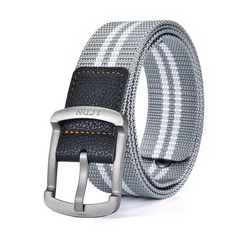 Men Casual Knitted Canvas Stripe Belt