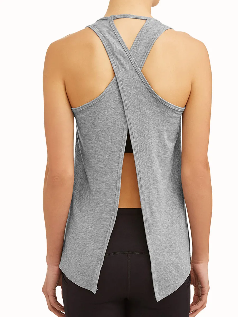 Women Loose Breathable Backless Running Fitness Sports Vest