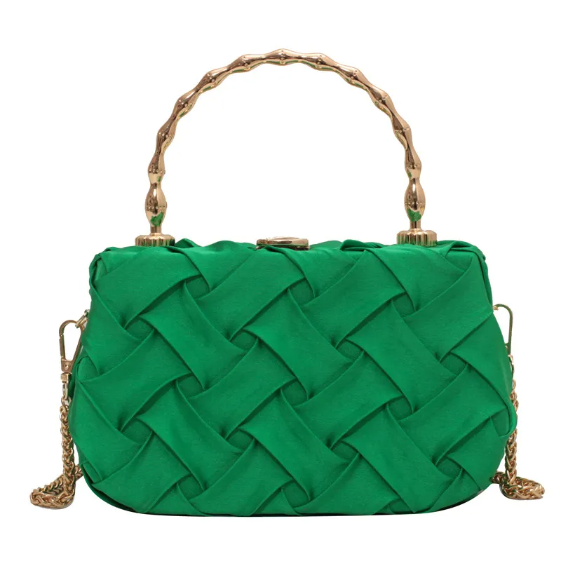 Fashionable Woven Personality Solid Color Shoulder Bag