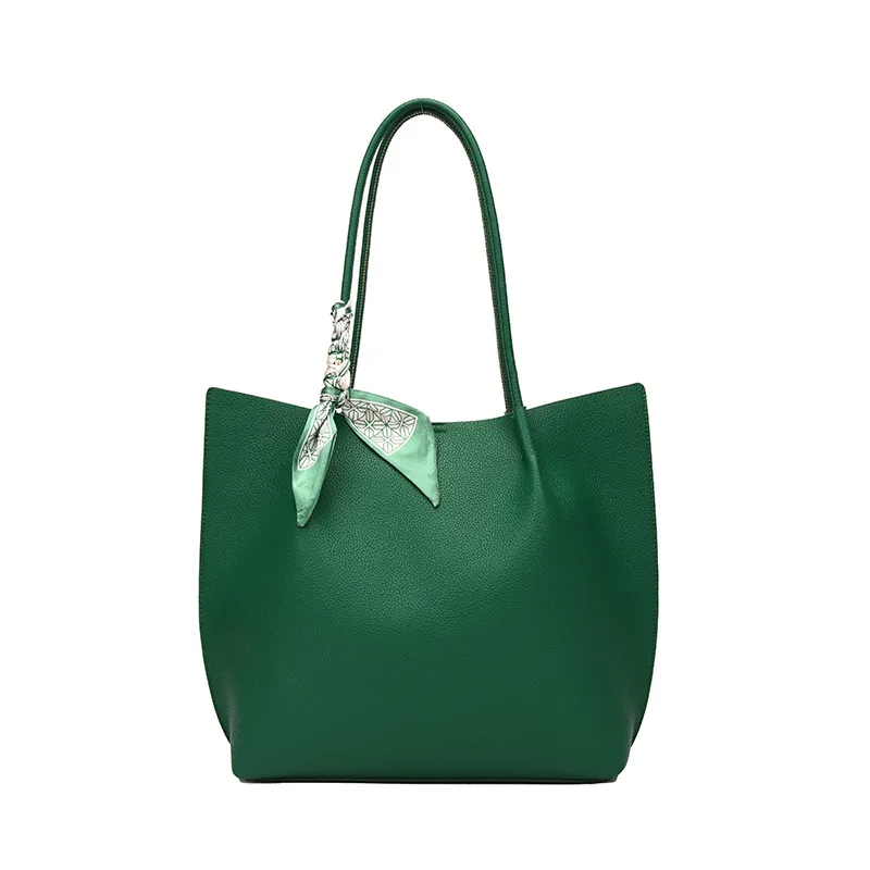 Women'S Fashion Large-Capacity Pu Leather Commuter Large-Capacity Portable Shoulder Bag
