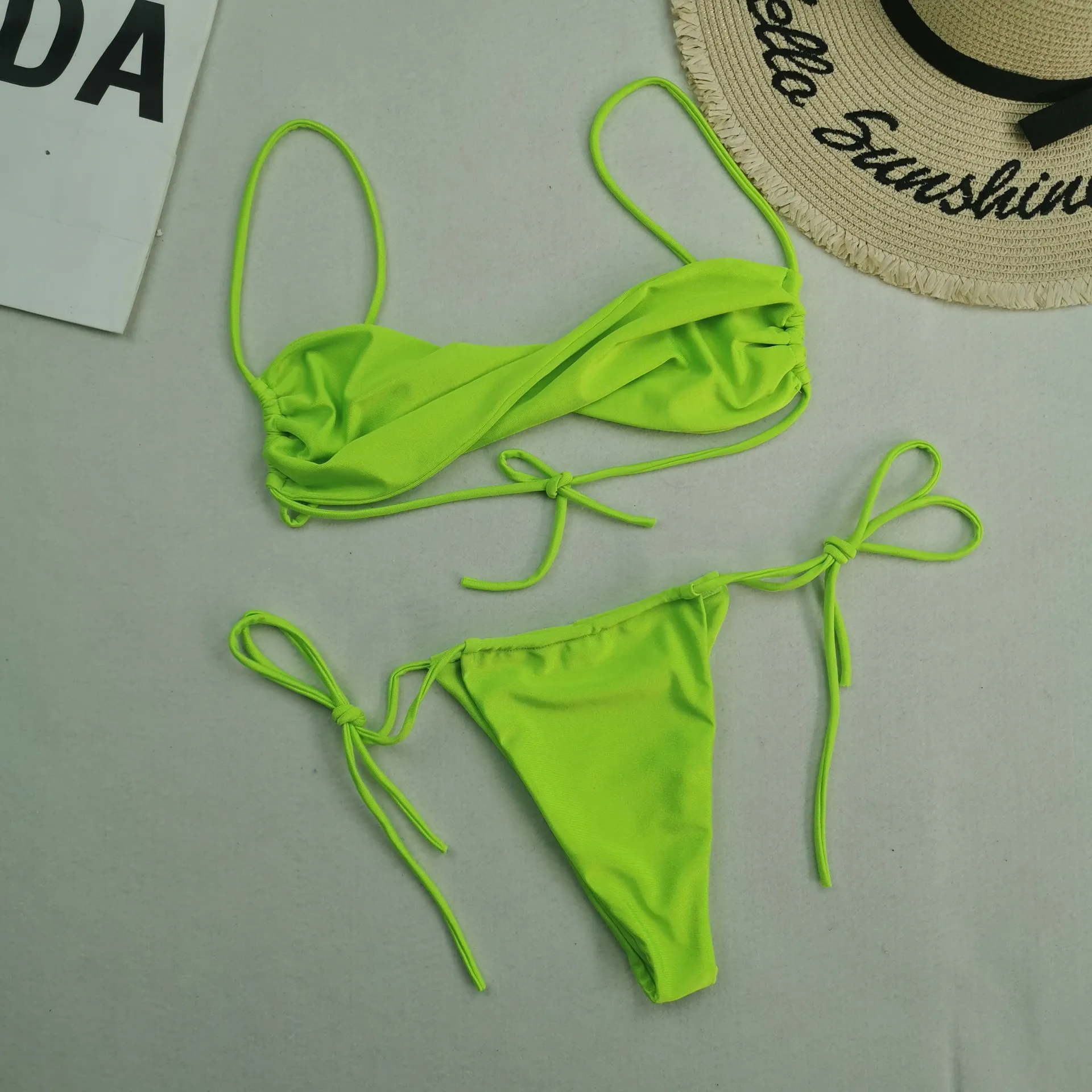Women'S Sexy Solid Color Bikini Swimwear
