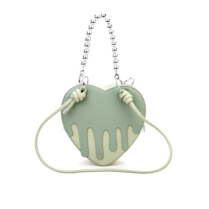 Women'S Fashion Design Dark Gothic Heart Chain Shoulder Bag