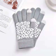 Fashion Leopard Pattern Touch Screen Design Gloves
