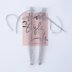 Women Fashion Gauze Lace Bow Pile Socks