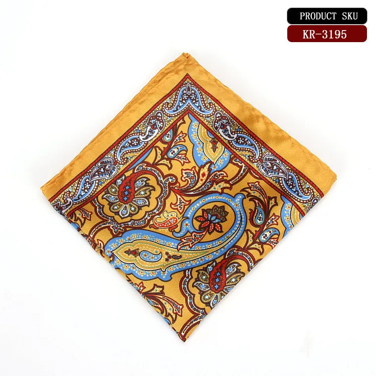 Men Business Paisley Printed Suit Pocket Square