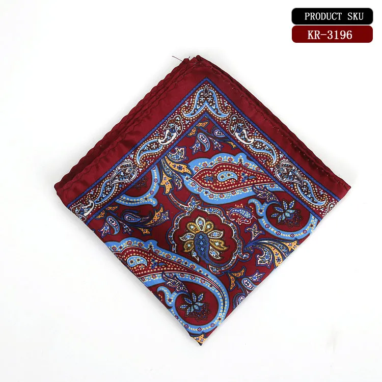 Men Business Paisley Printed Suit Pocket Square