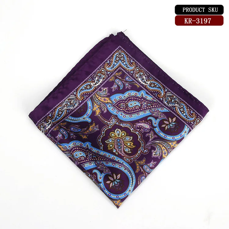 Men Business Paisley Printed Suit Pocket Square
