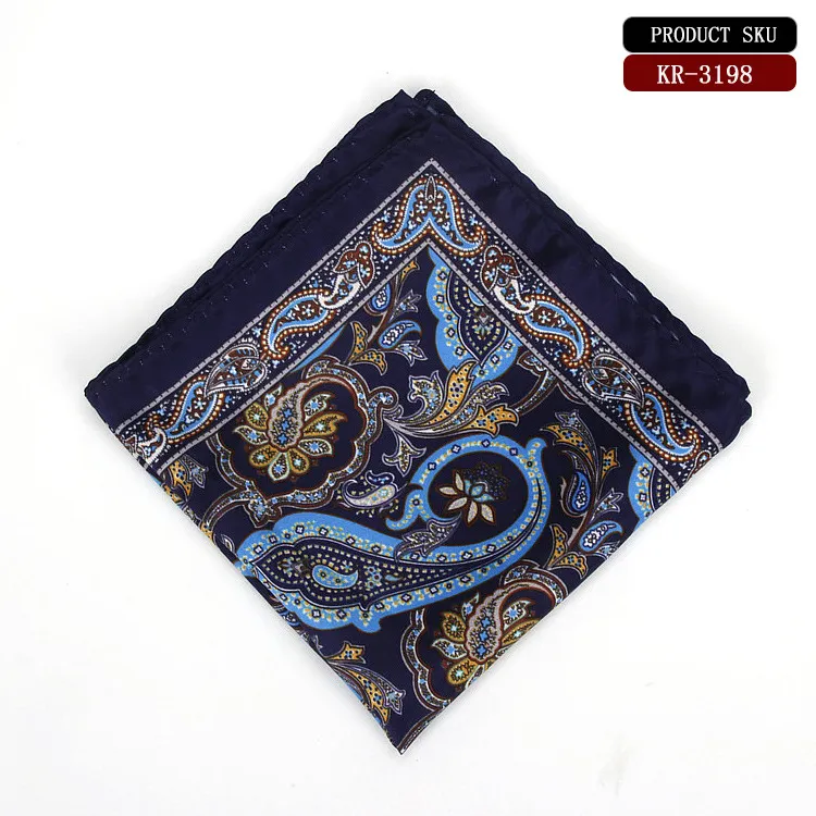 Men Business Paisley Printed Suit Pocket Square