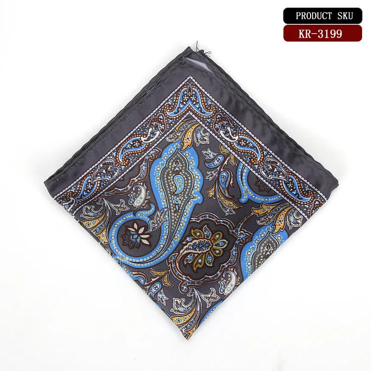 Men Business Paisley Printed Suit Pocket Square