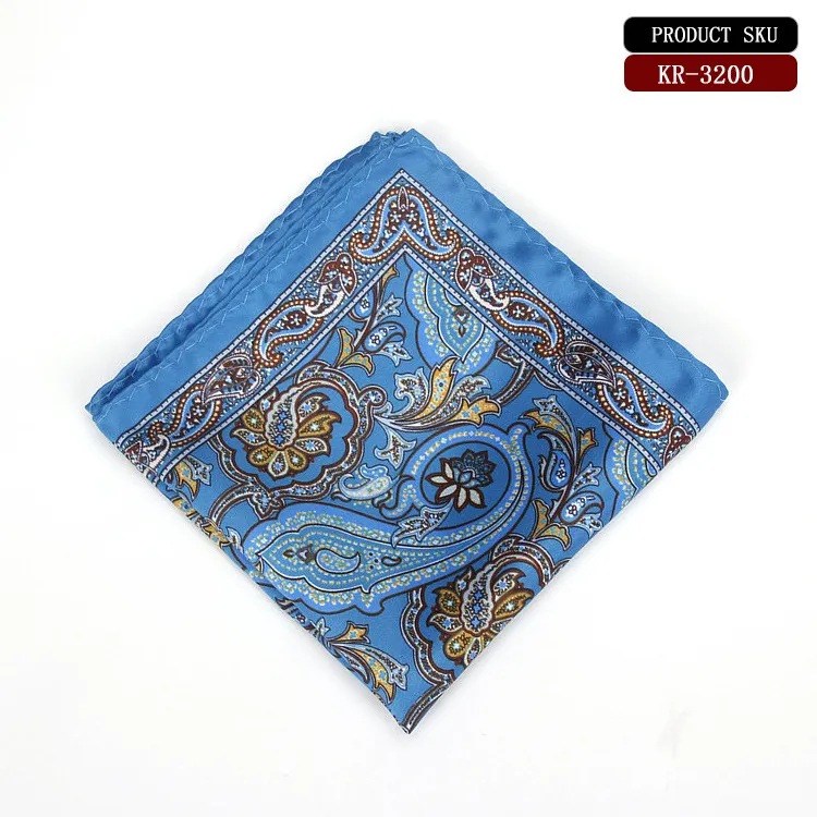Men Business Paisley Printed Suit Pocket Square