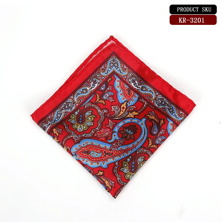 Men Business Paisley Printed Suit Pocket Square