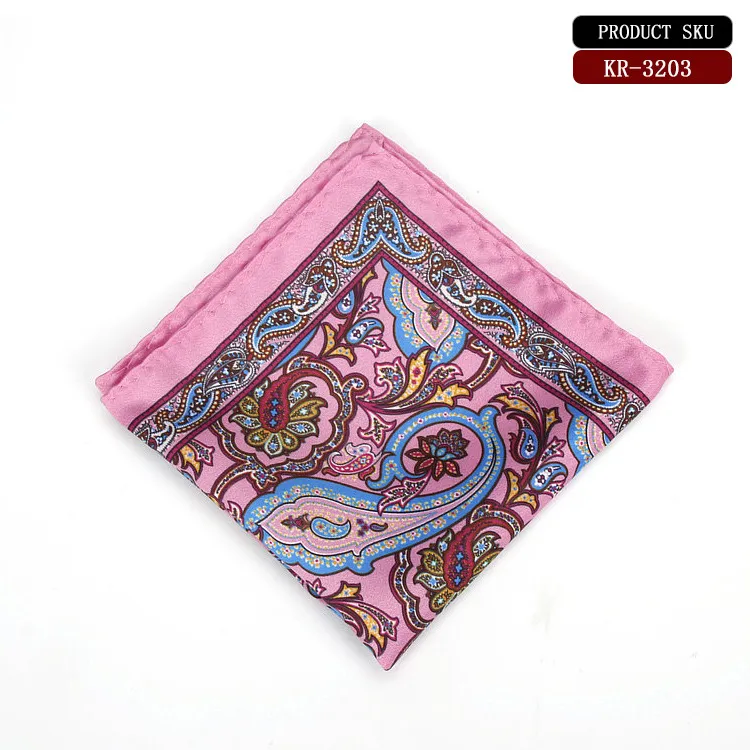 Men Business Paisley Printed Suit Pocket Square
