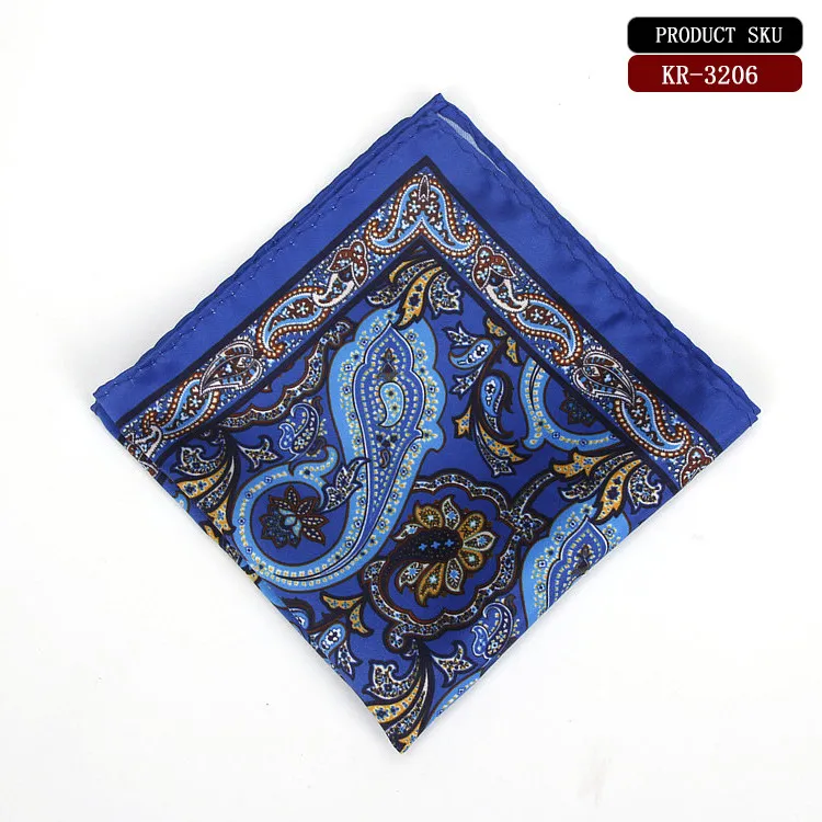 Men Business Paisley Printed Suit Pocket Square
