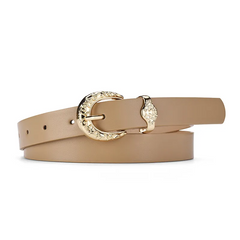 Women Solid Color Simple PU Pin Buckle Belt